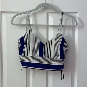 NWT Forever 21 // Striped Woven Crop Top